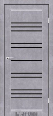 Дверне полотно VERSAL 800 х 2000, Сірий бетон, Чорне скло 2800000010904 фото